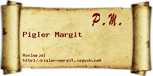 Pigler Margit névjegykártya